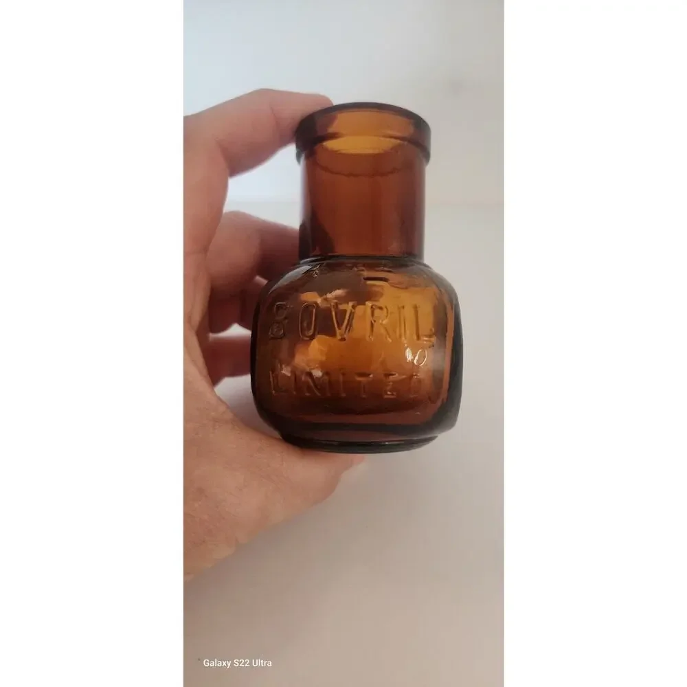 4oz Bovril Limited Vintage Amber Bottle